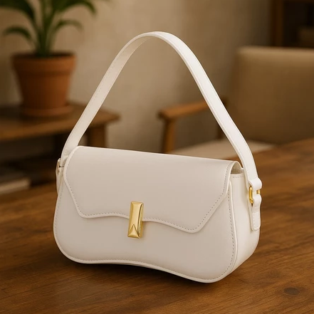 Bolsa de Ombro Elle Baguette Branco Venns