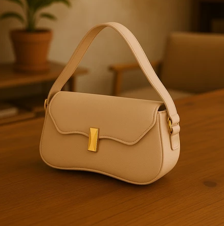 Bolsa de Ombro Elle Baguette Nude Venns