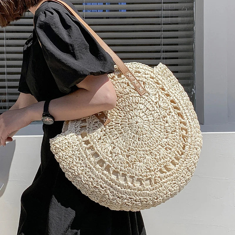 Bolsa de Ombro Boêmia Bege