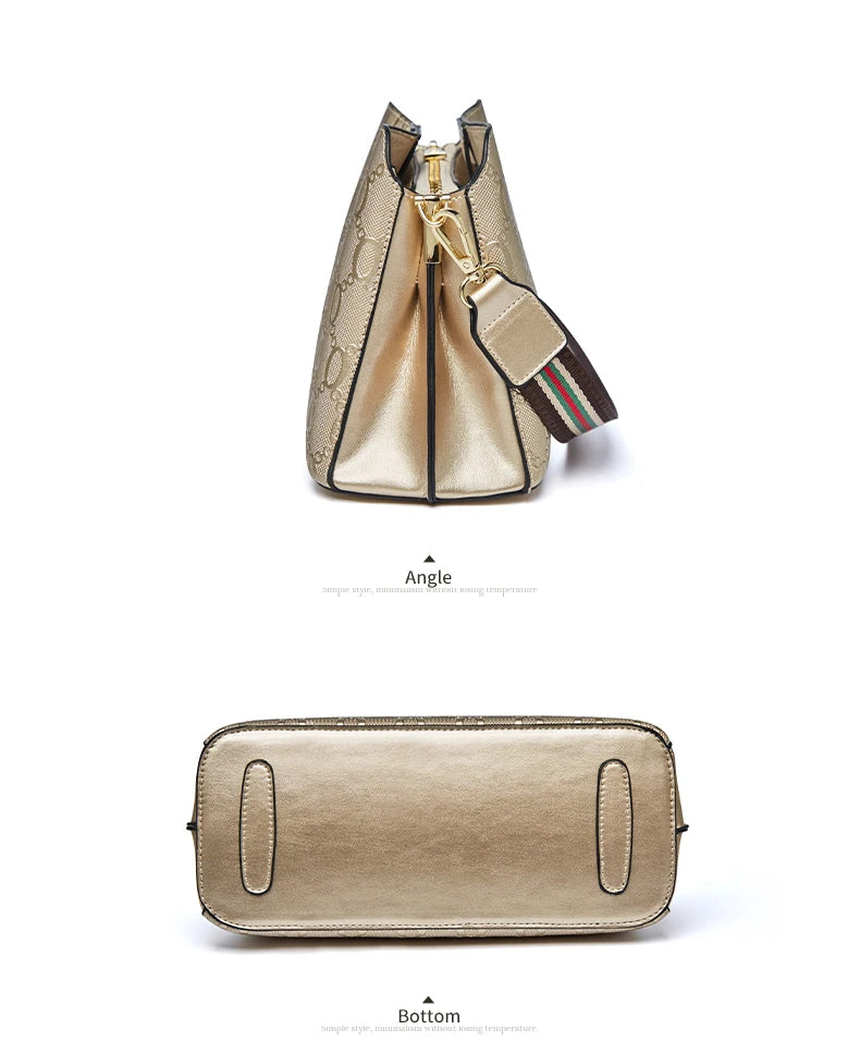 Bolsa de Ombro Nimeria Dourada