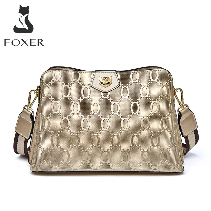 Bolsa de Ombro Nimeria Dourada