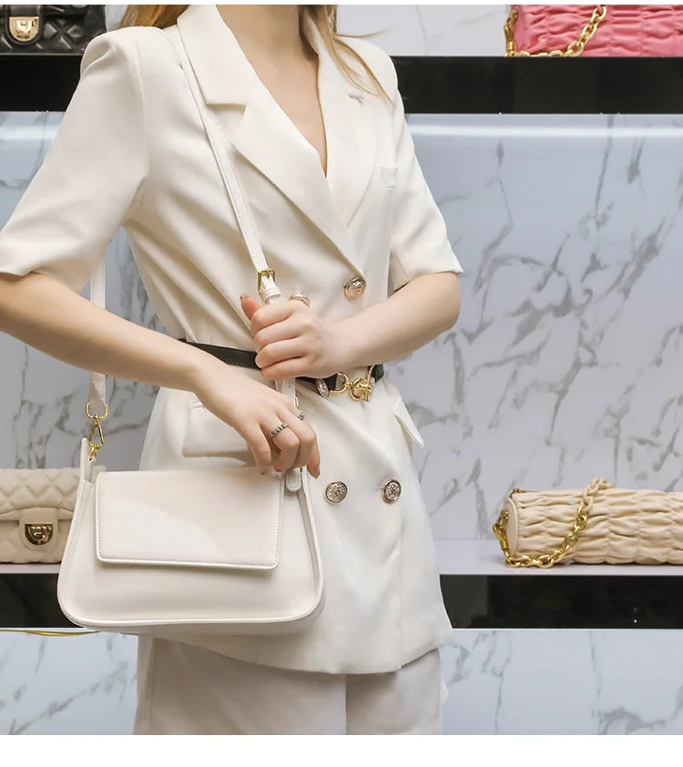 Bolsa Baguette Eveline Marrom