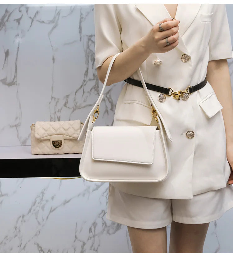 Bolsa Baguette Eveline Marrom