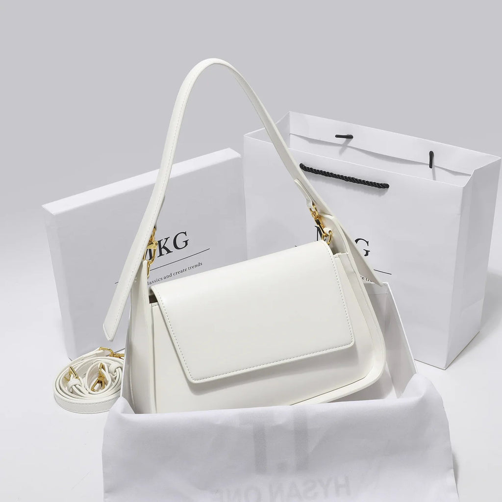 Bolsa Baguette Eveline Branco Venns