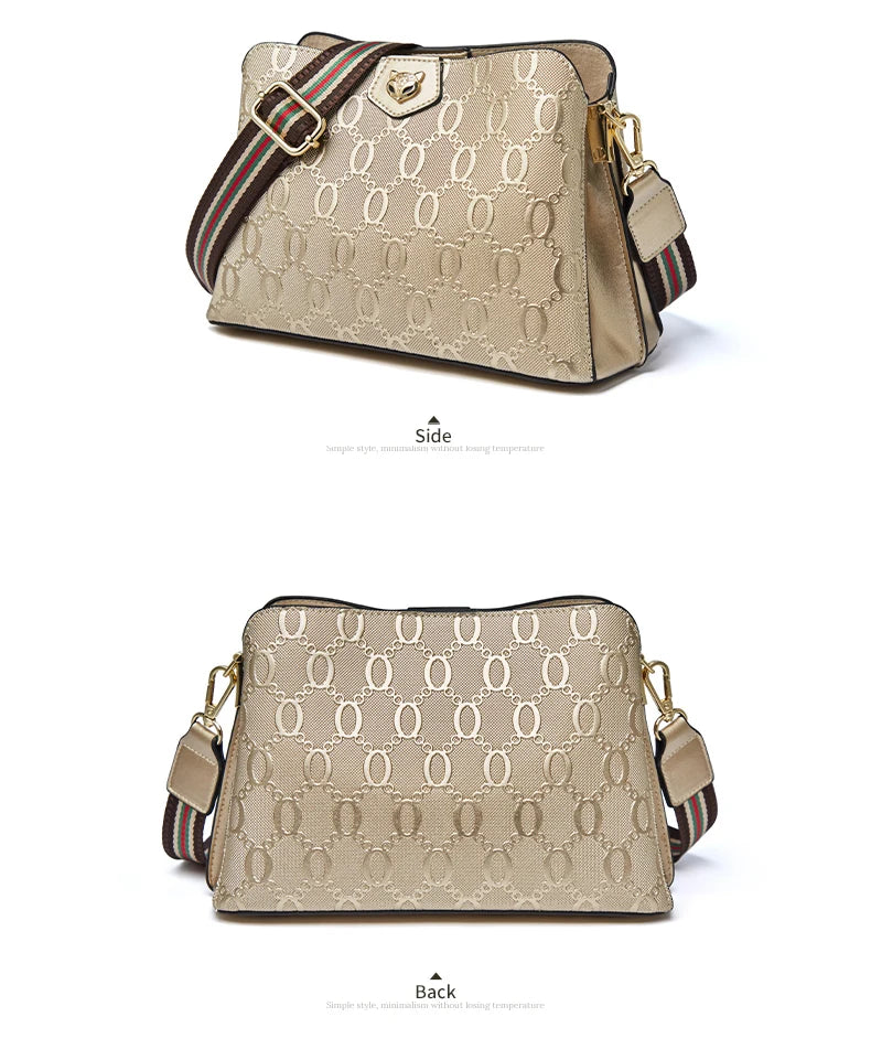 Bolsa de Ombro Nimeria Dourada