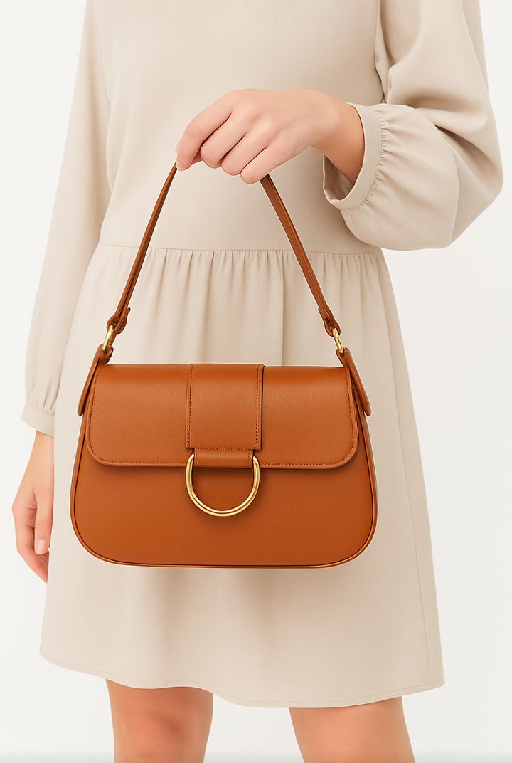 Bolsa de Ombro Touch Marrom Venns