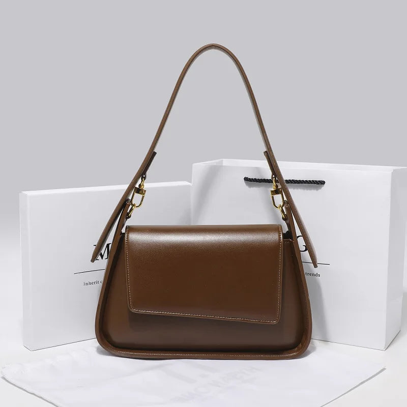 Bolsa Baguette Eveline Marrom