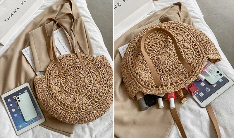 Bolsa de Ombro Boêmia Caqui Hollow