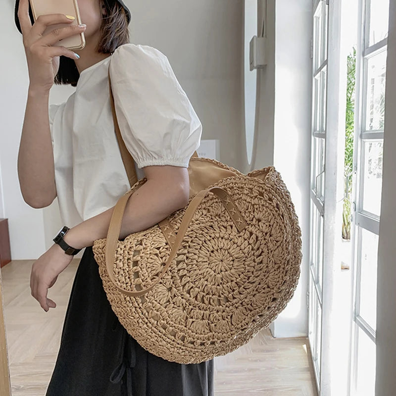 Bolsa de Ombro Boêmia Caqui Hollow